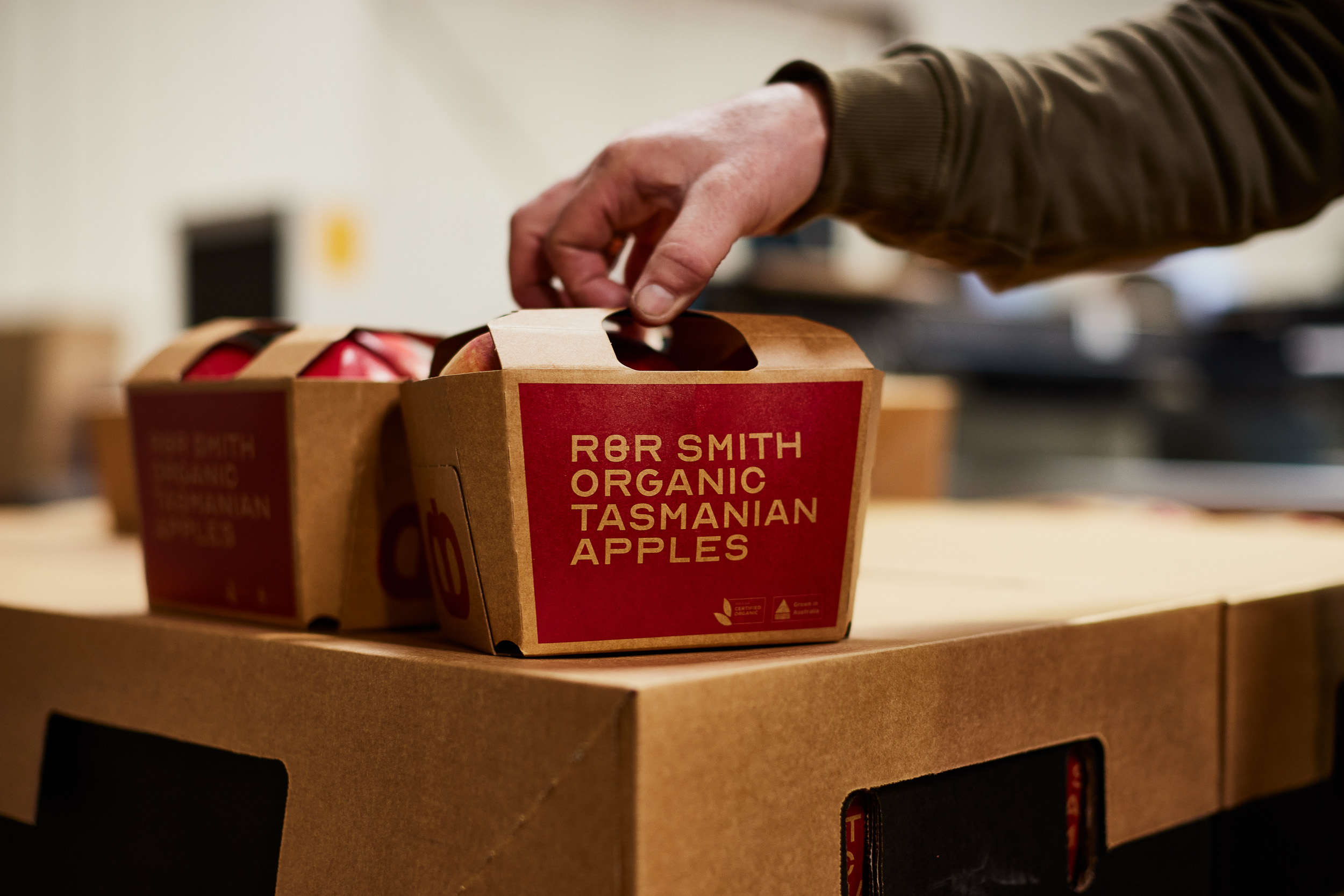 Apples in box R&R Smith