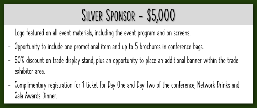 2025 Conference Sponsorship Opportunities - Silver